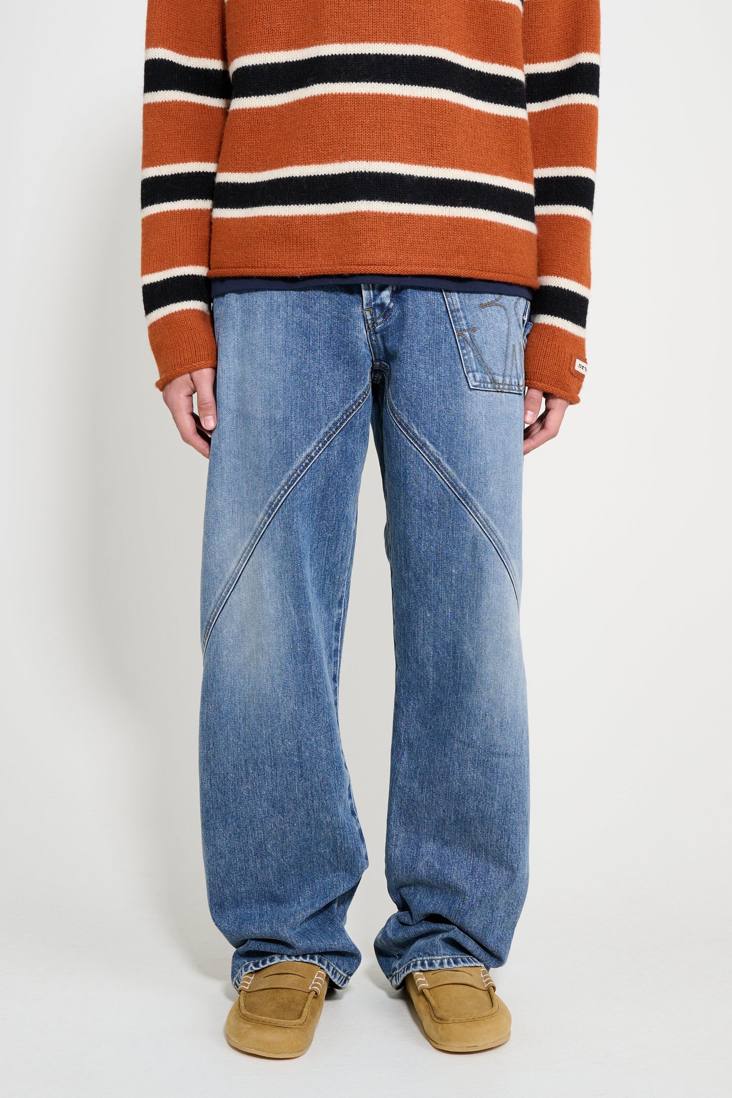 JW Anderson Twisted Workwear Jeans Mid Blue