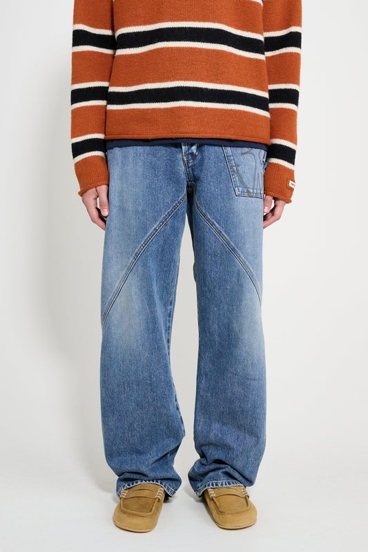 JW Anderson Twisted Workwear Jeans Mid Blue
