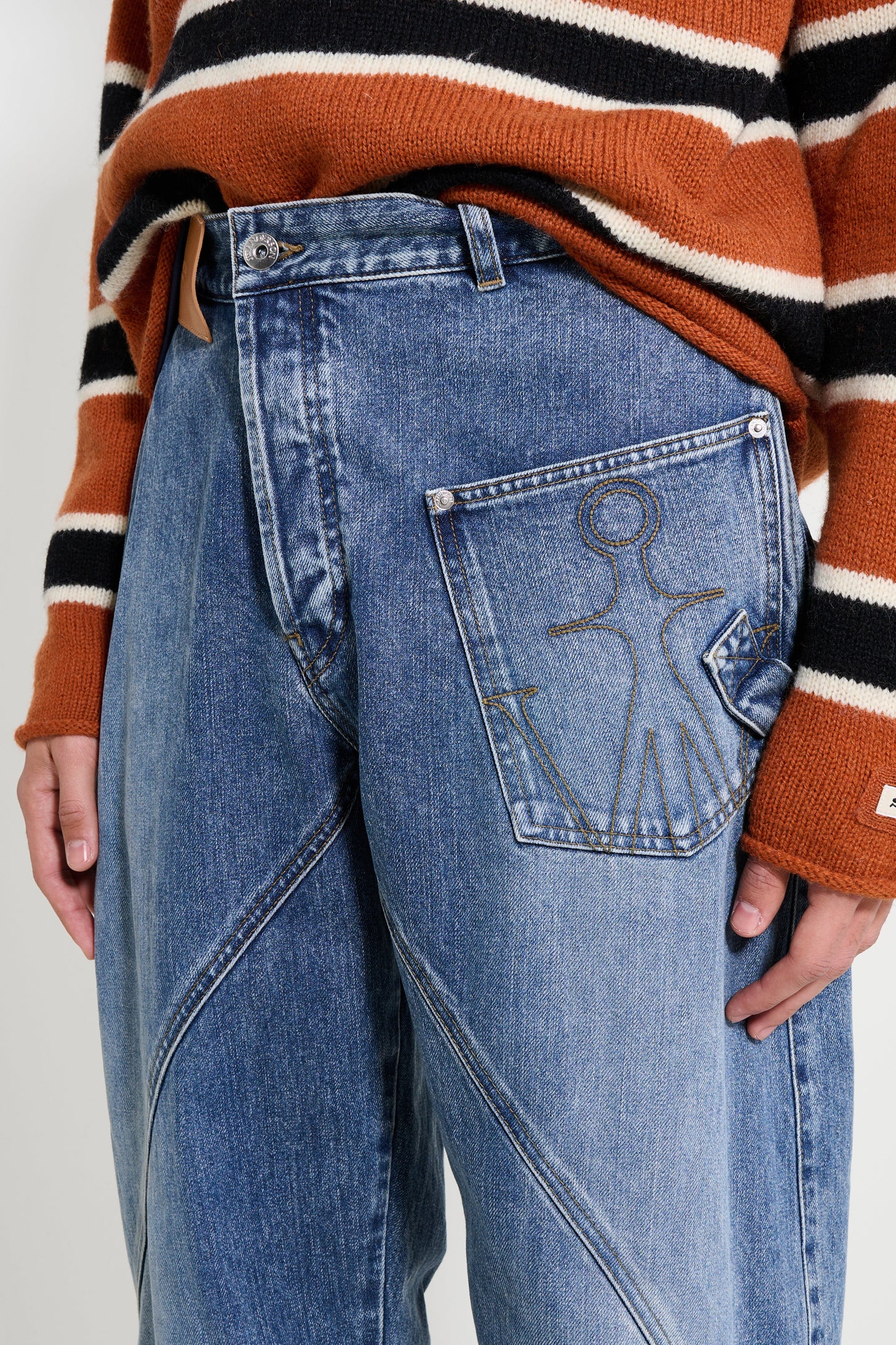 JW Anderson Twisted Workwear Jeans Mid Blue
