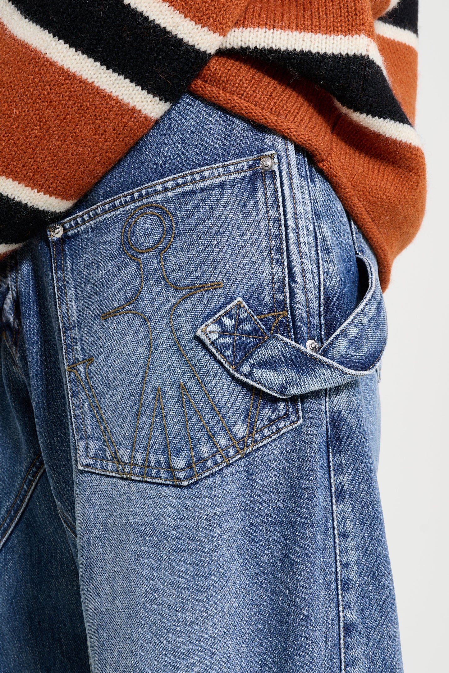 JW Anderson Twisted Workwear Jeans Mid Blue