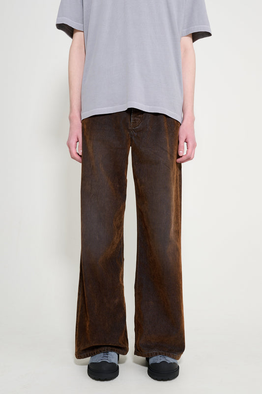 Jeanerica Gion Brown Flock Corduroy Usata