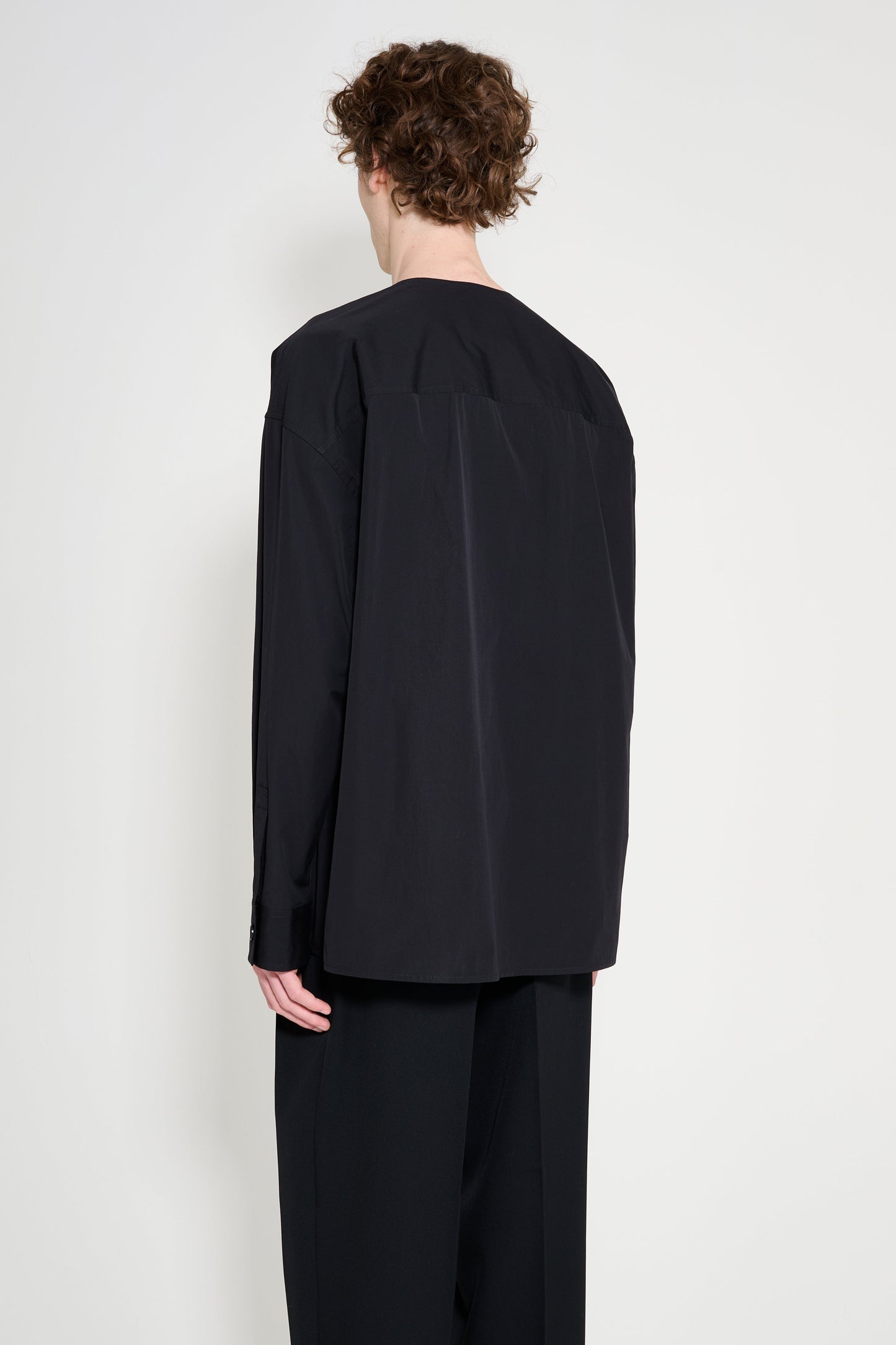 Jil Sander+ Collarless Shirt Black