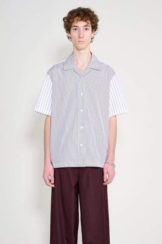 Jil Sander Short Sleeve Stripe Shirt White / Black