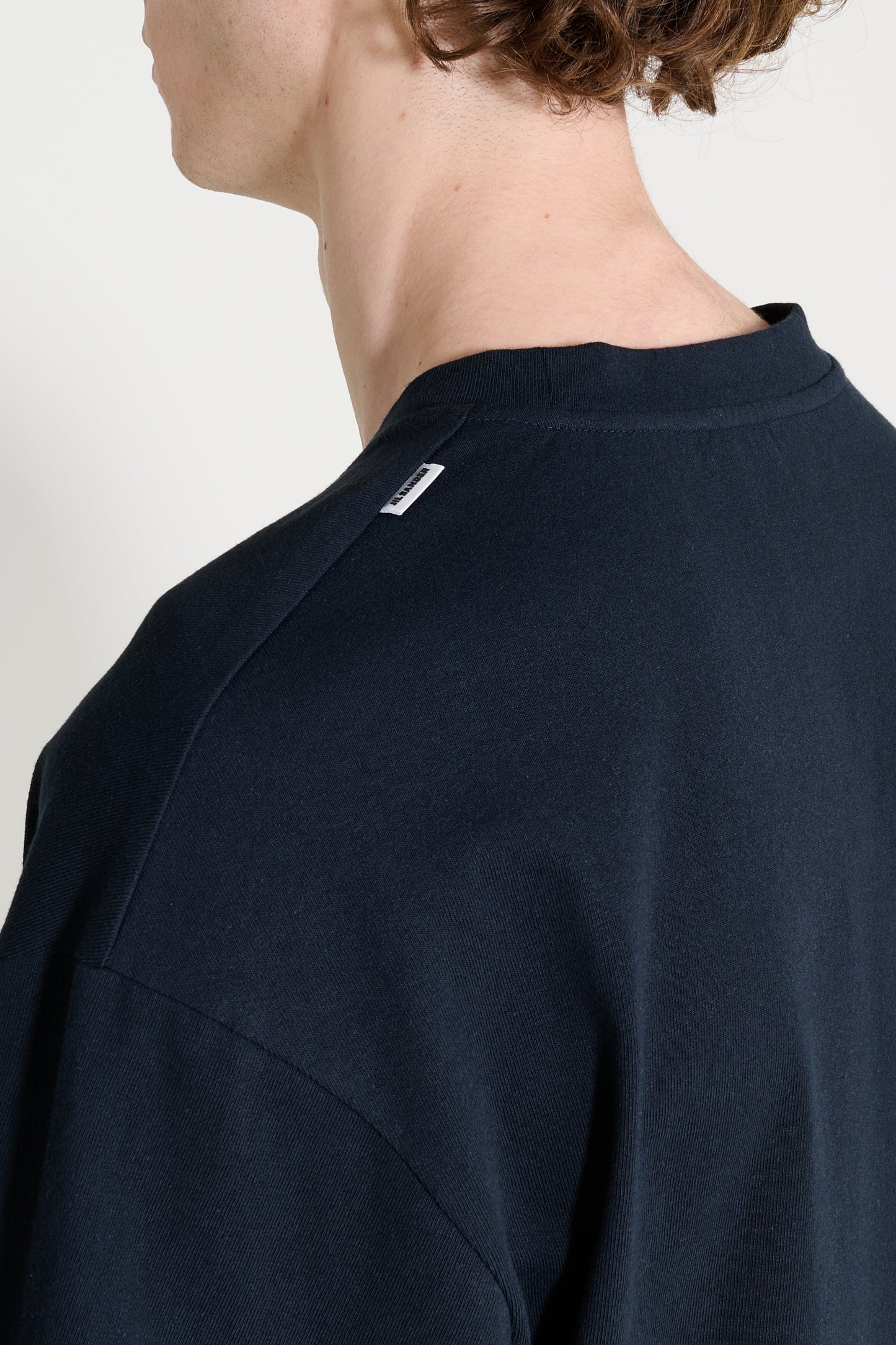 Jil Sander Contrasting Long Sleeves T-shirt Navy / White
