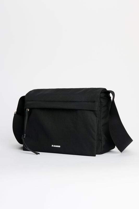 Jil Sander Soft Shoulder Bag Black