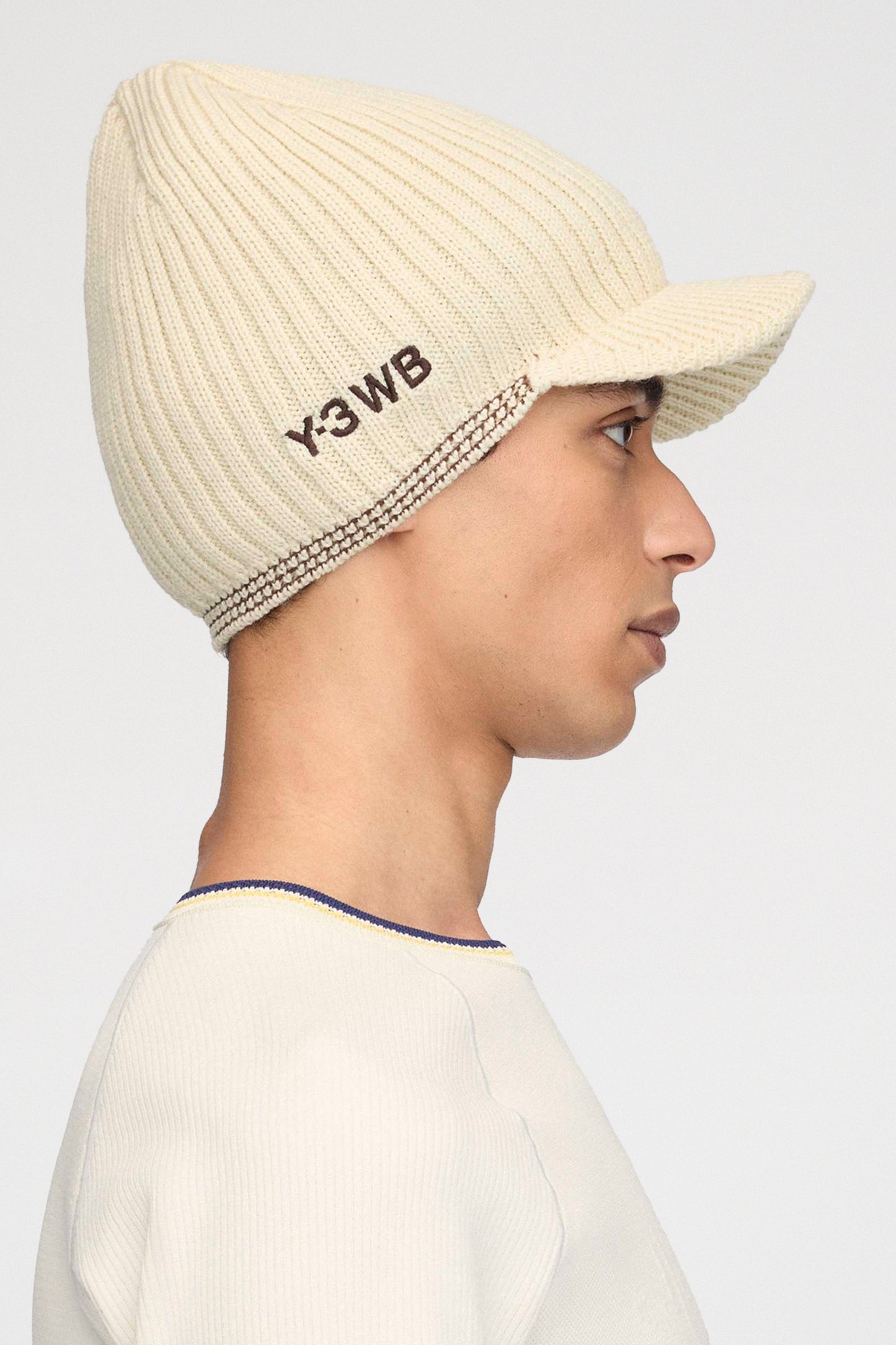 Y-3 by Wales Bonner Beanie Cap Cream White