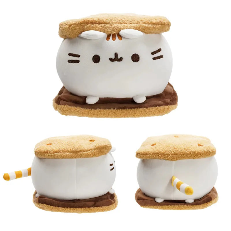 Valentines Cookie Fat Cat Plush Pillow