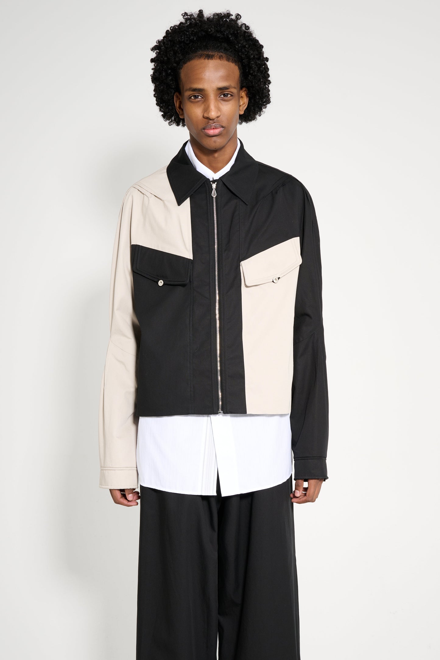 Kiko Kostadinov Alec K-Dart Blouson Seedpearl / Black Sable
