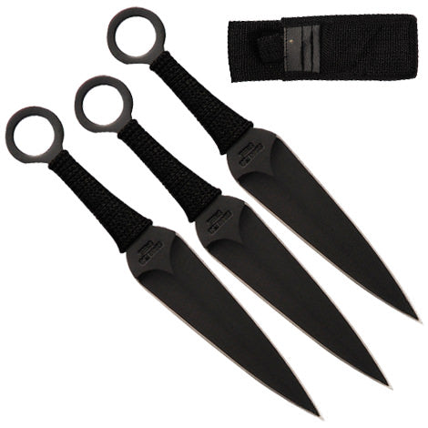 3pc Kunai throwing knife with sheath