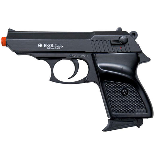 Combat Semi Automatic Front Firing Blank Pistol Black Finish