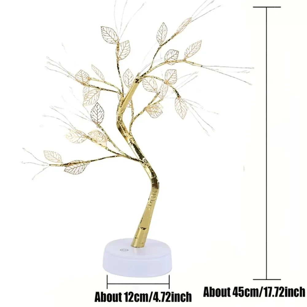 Christmas LED Leaf Tree Lamp USB Fairy Light