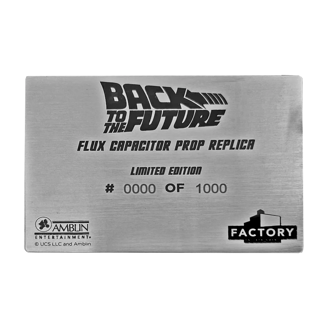 Factory Entertainment Back to the Future Flux Capacitor Limited Edition 1:1 Prop Replica