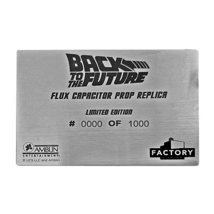 Factory Entertainment Back to the Future Flux Capacitor Limited Edition 1:1 Prop Replica