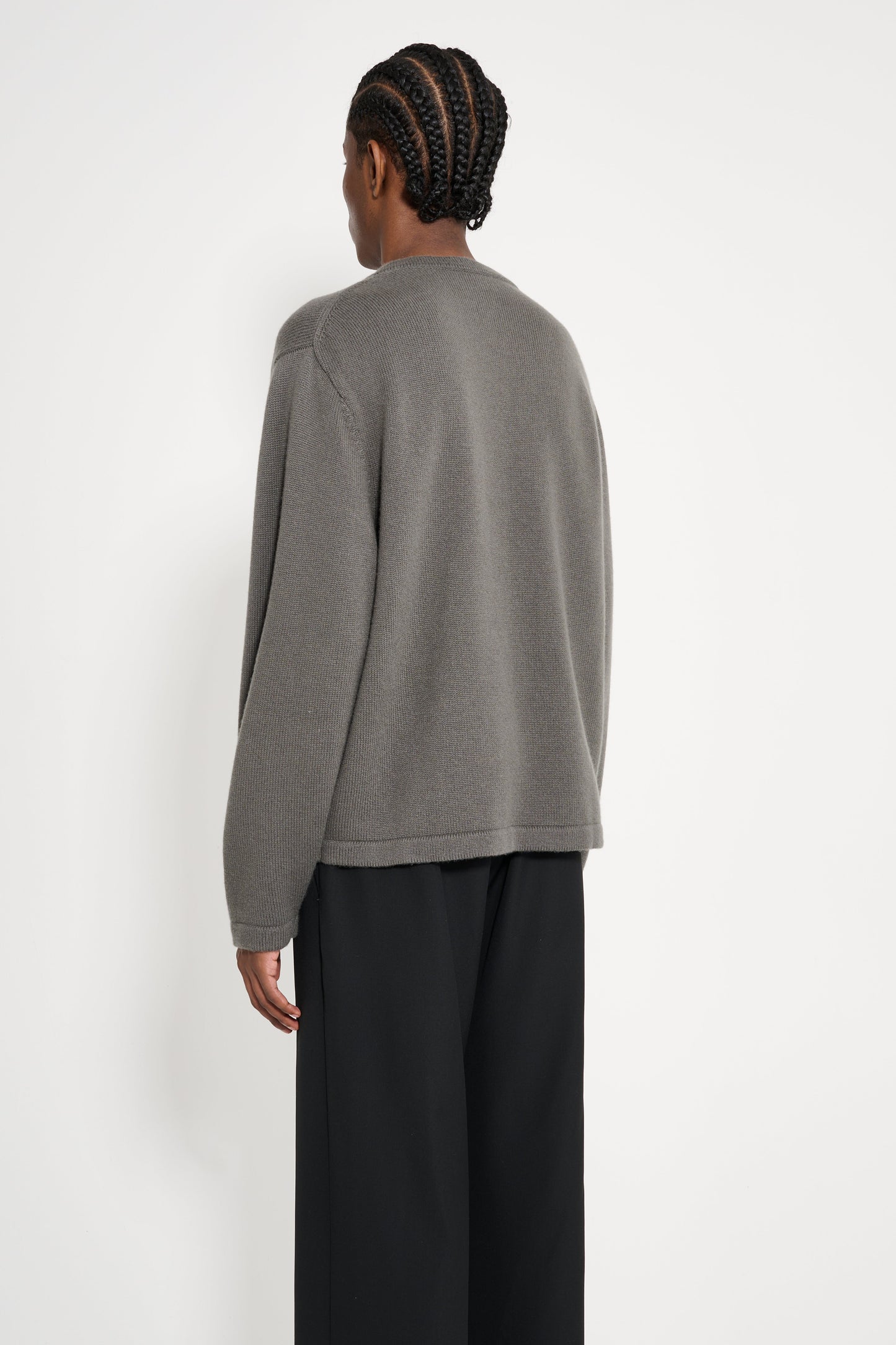 Lady White Co. Wool Cashmere Sweater Marine Grey