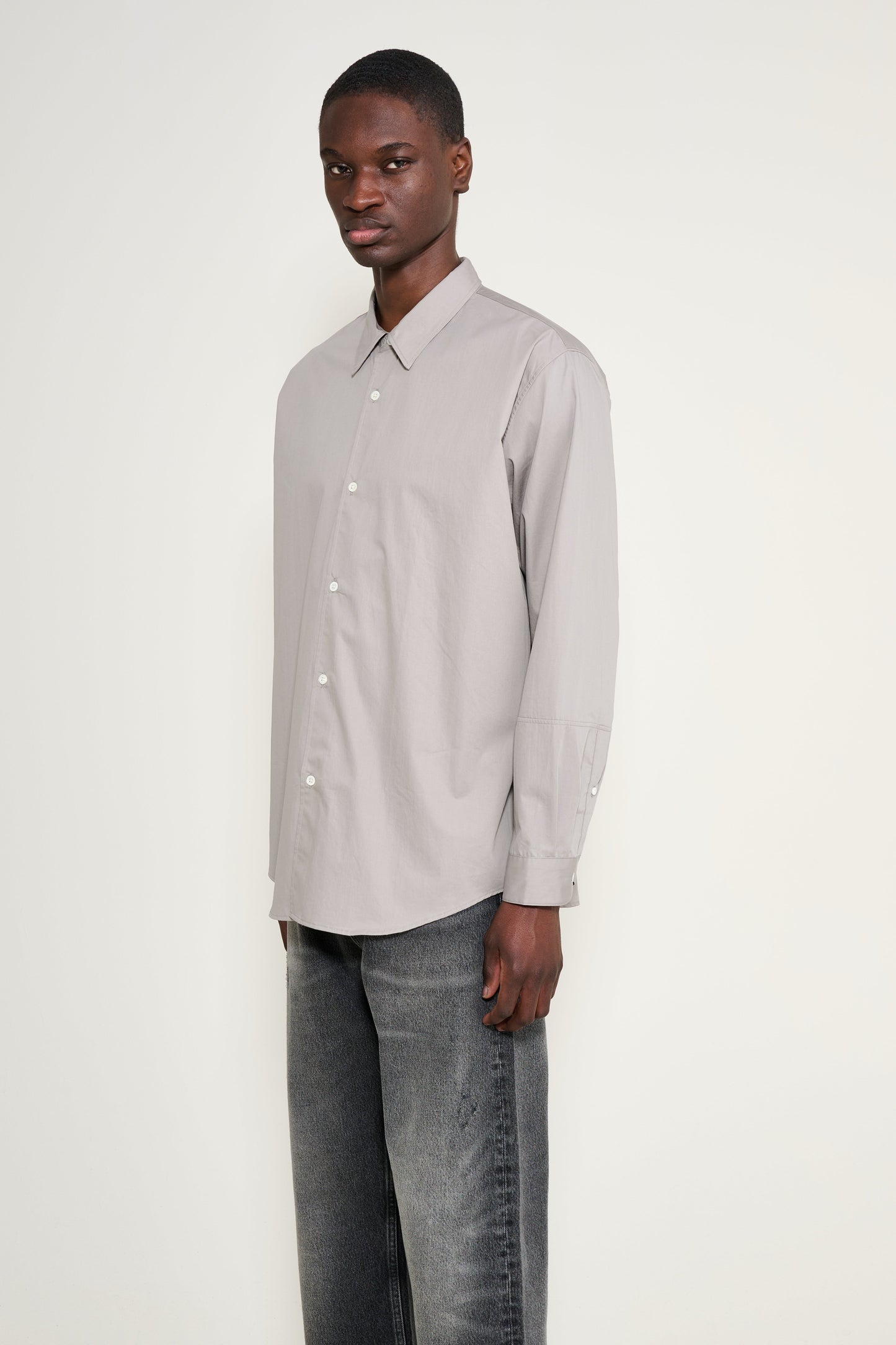 Lady White Co. Lynn Poplin L/S Shirt True Grey