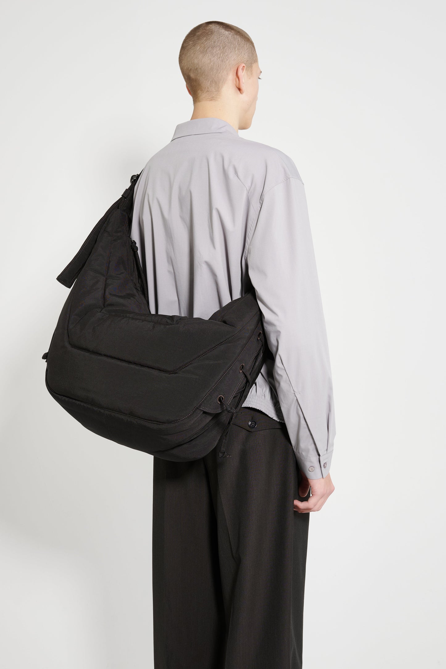 Lemaire Large Soft Game Bag Dark Chocolate