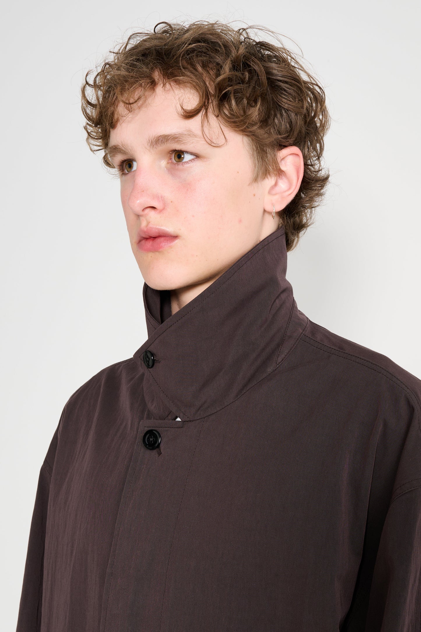 Lemaire Car Coat Dark Chocolate