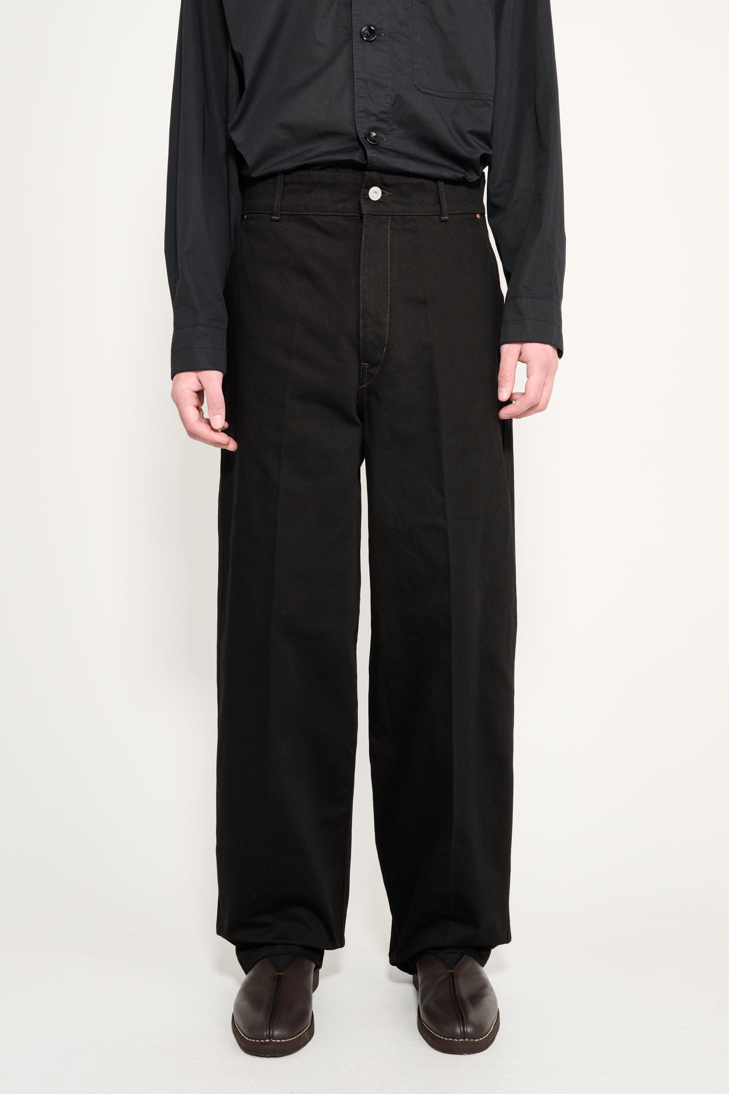 Lemaire Maxi Barrel Workwear Pants Black