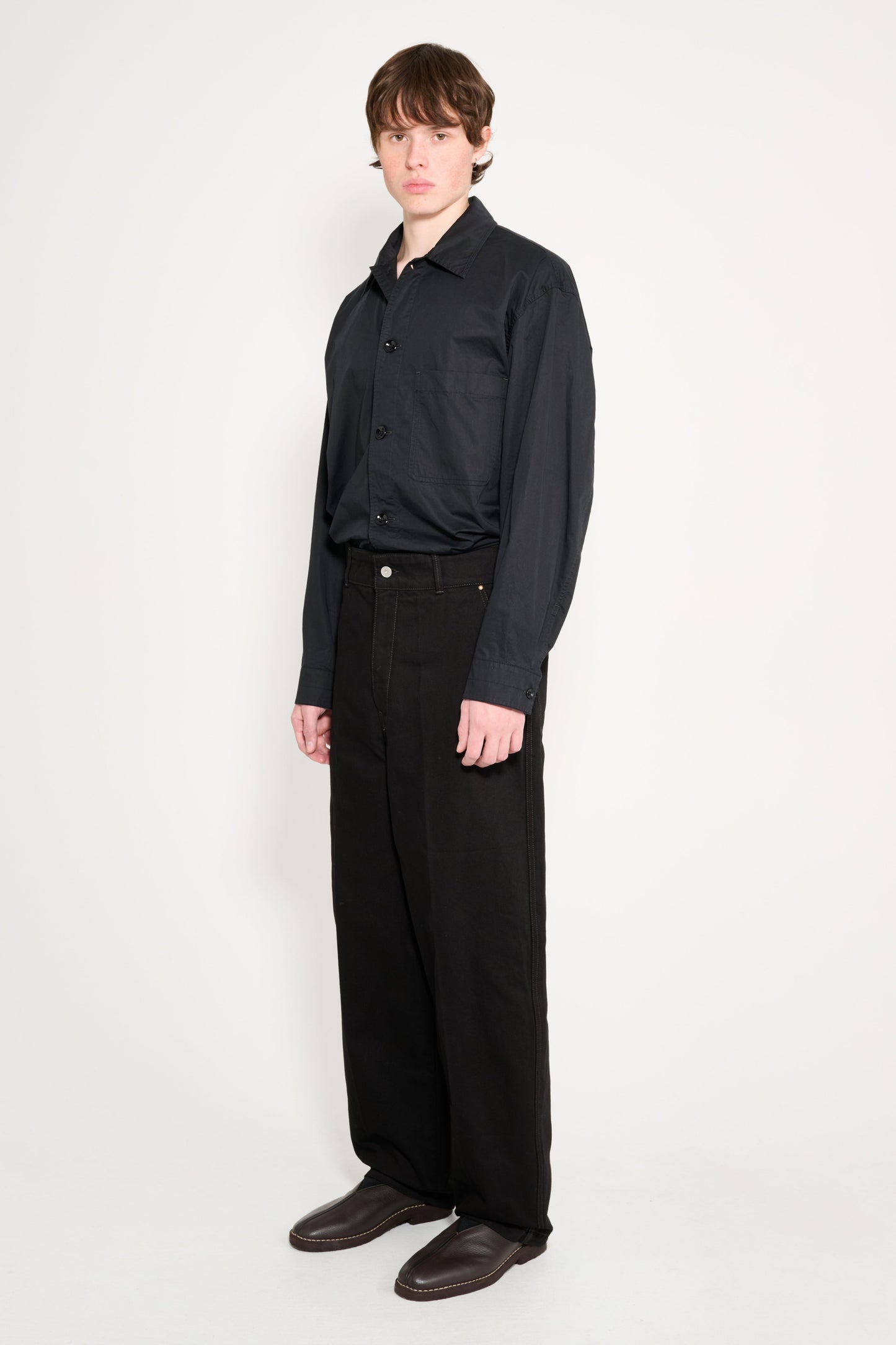 Lemaire Maxi Barrel Workwear Pants Black