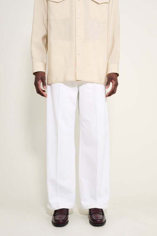 Lemaire Wide Pants Milk