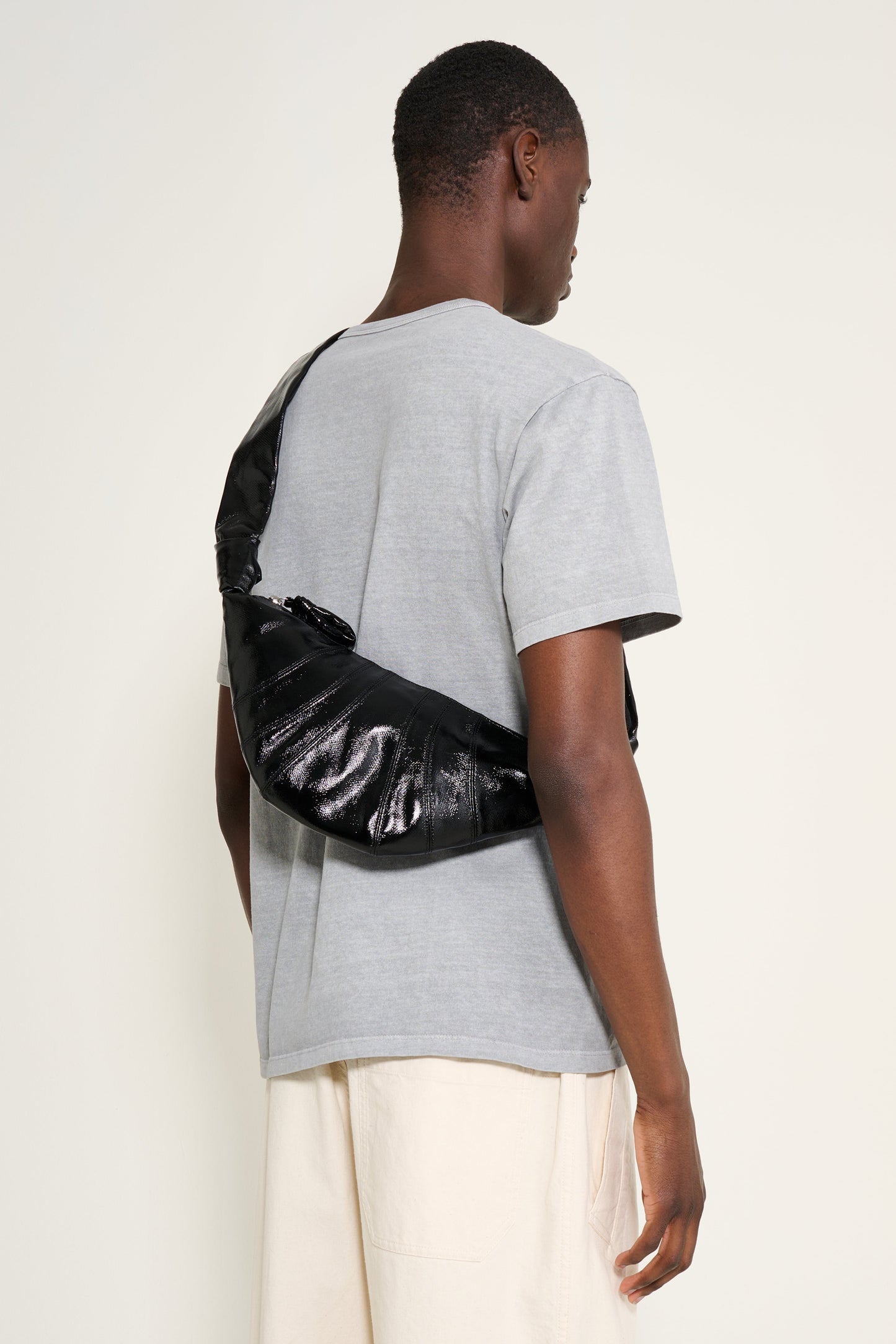 Lemaire Small Croissant Bag Coated Black