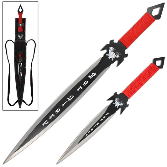 Lurid Souls For Glory Flaming Battle Sword With Throwing Knife