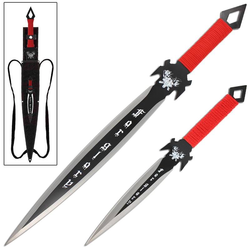 Lurid Souls For Glory Flaming Battle Sword With Throwing Knife - TOPHATTER'S ARMORY DEALS