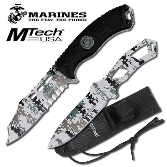 USMC Digital Camo Blade Marines Grunt Fixed Blade Knife Thrower Set