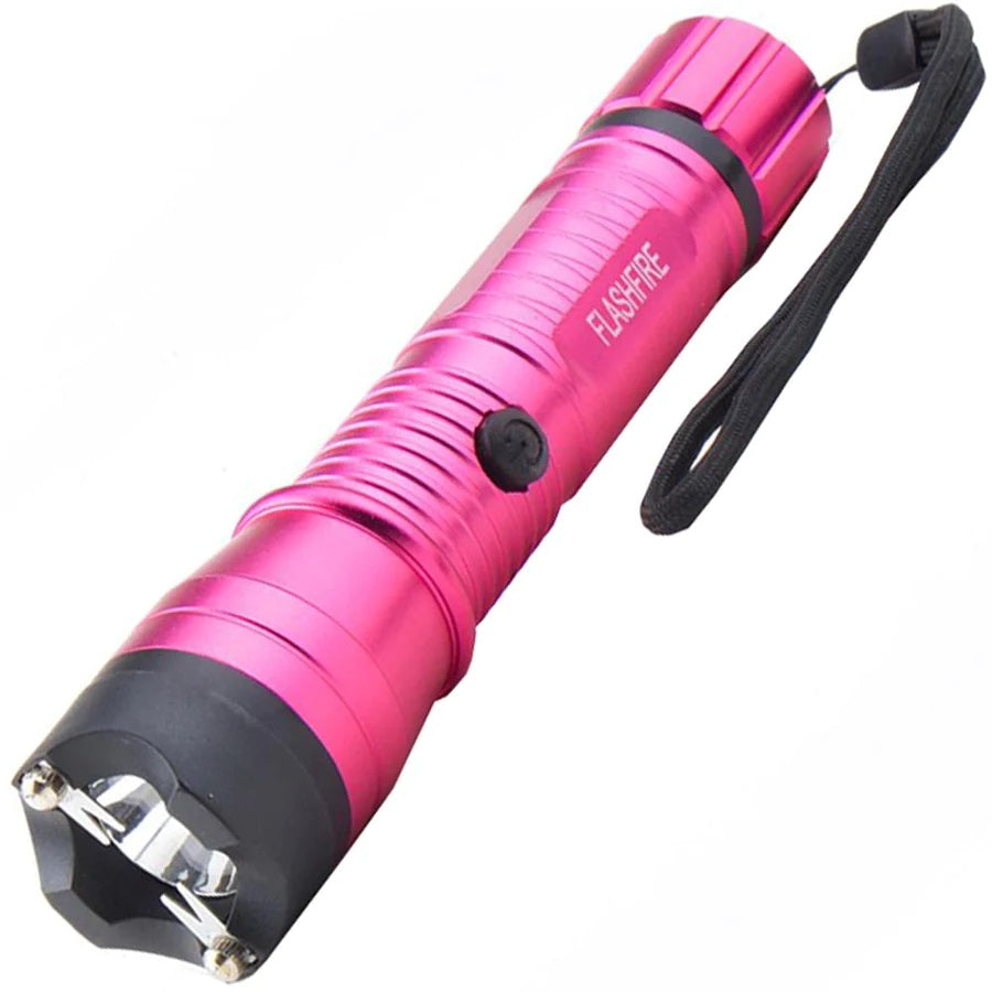 Monster Pink FlashFire Dual-Spark Stun Gun Flashlight, 16 Million Volts, Rechargeable