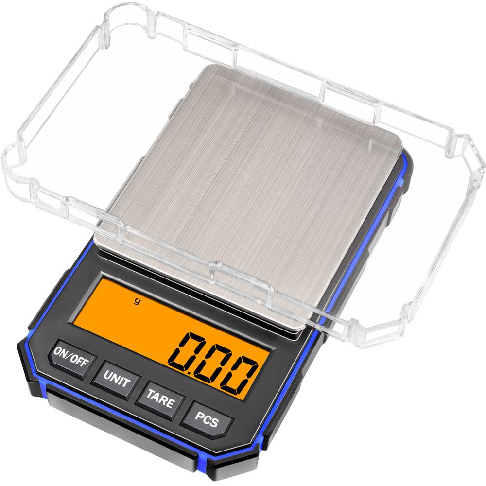 Fuzion Blue Mini Digital Weighing Scale, 200g x 0.01g Jewelry Gram Scale - TOPHATTER'S ARMORY DEALS