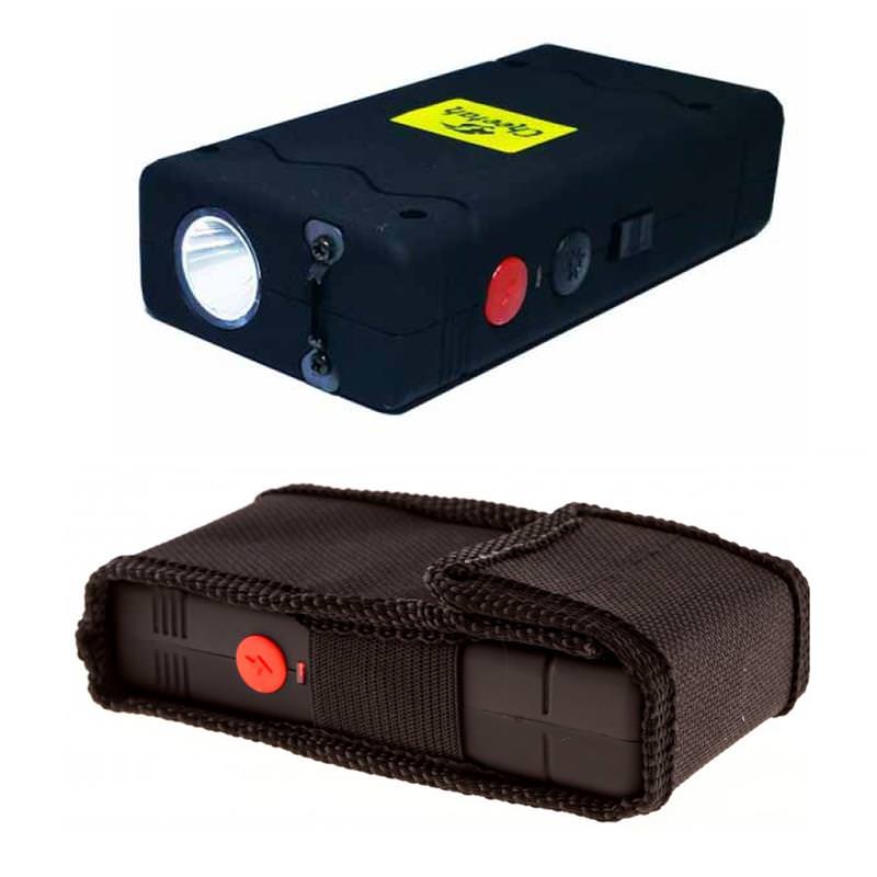 Black Max Power 10 Million Volt Stun Gun Rechargeable LED Light
