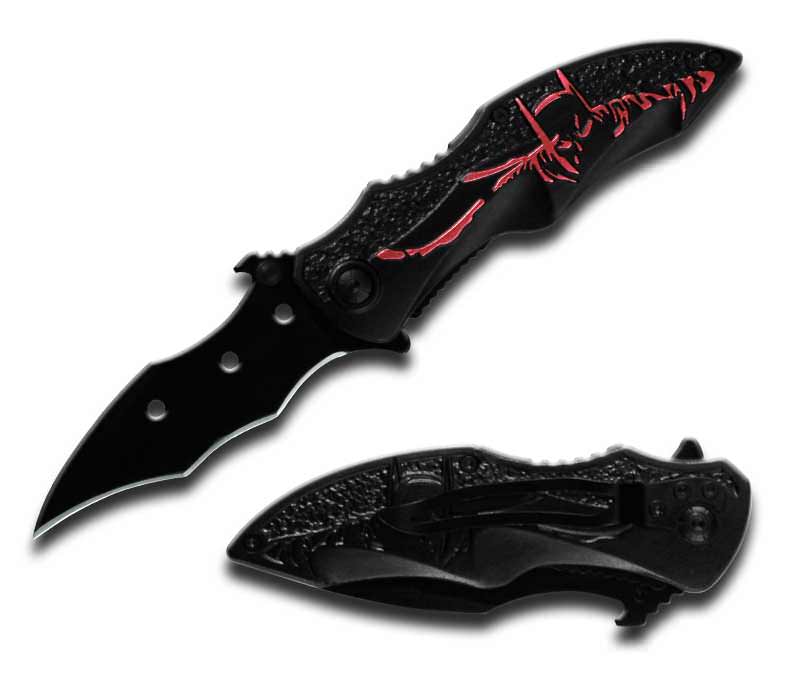 MidKnight Crusader Spring Assist Knife Red - TOPHATTER'S ARMORY DEALS