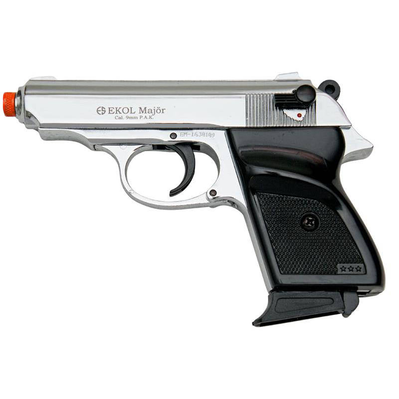 MVP Front Firing Blank Replica Gun - Chrome Finish