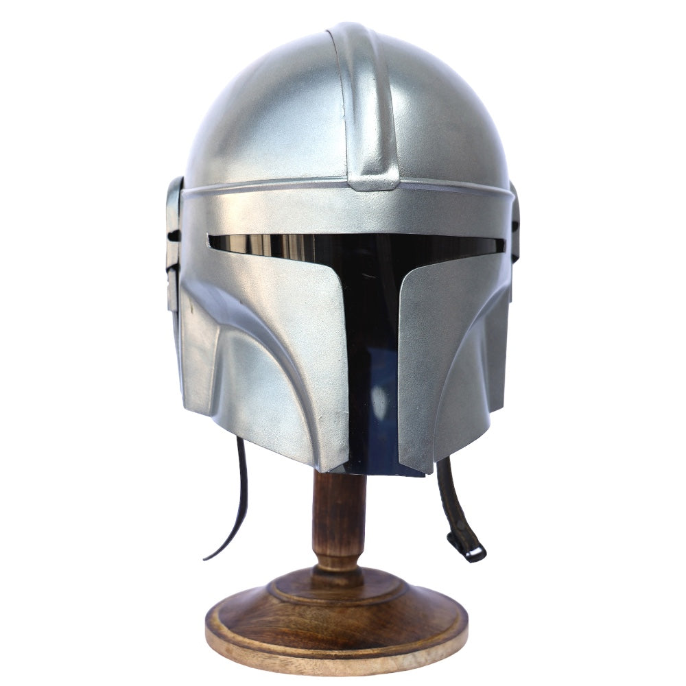 Mandalorian Steel Helmet with Stand
