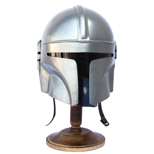 Mandalorian Steel Helmet with Stand