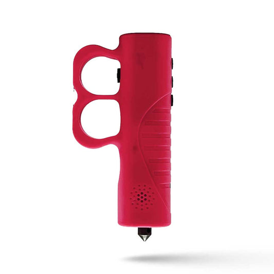 Pink Electrogrip Multi-Functional Knuckle Style Stun Gun Flashlight with Glass Breaker