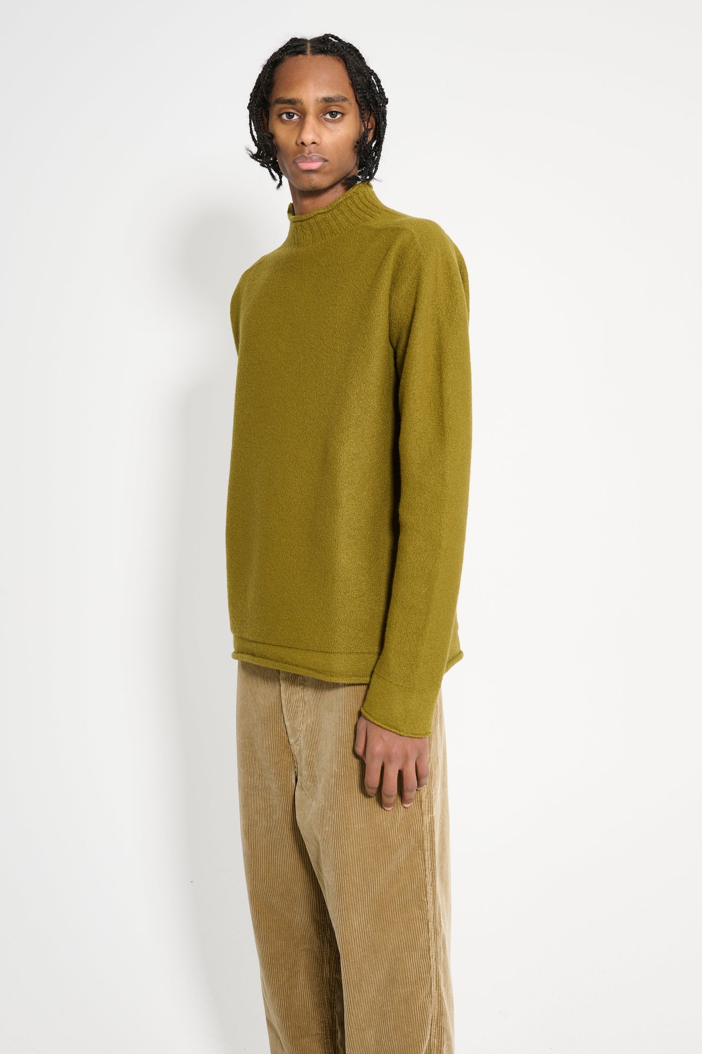 Margaret Howell MHL Felted Guernsey Felted Wool Fresh Olive