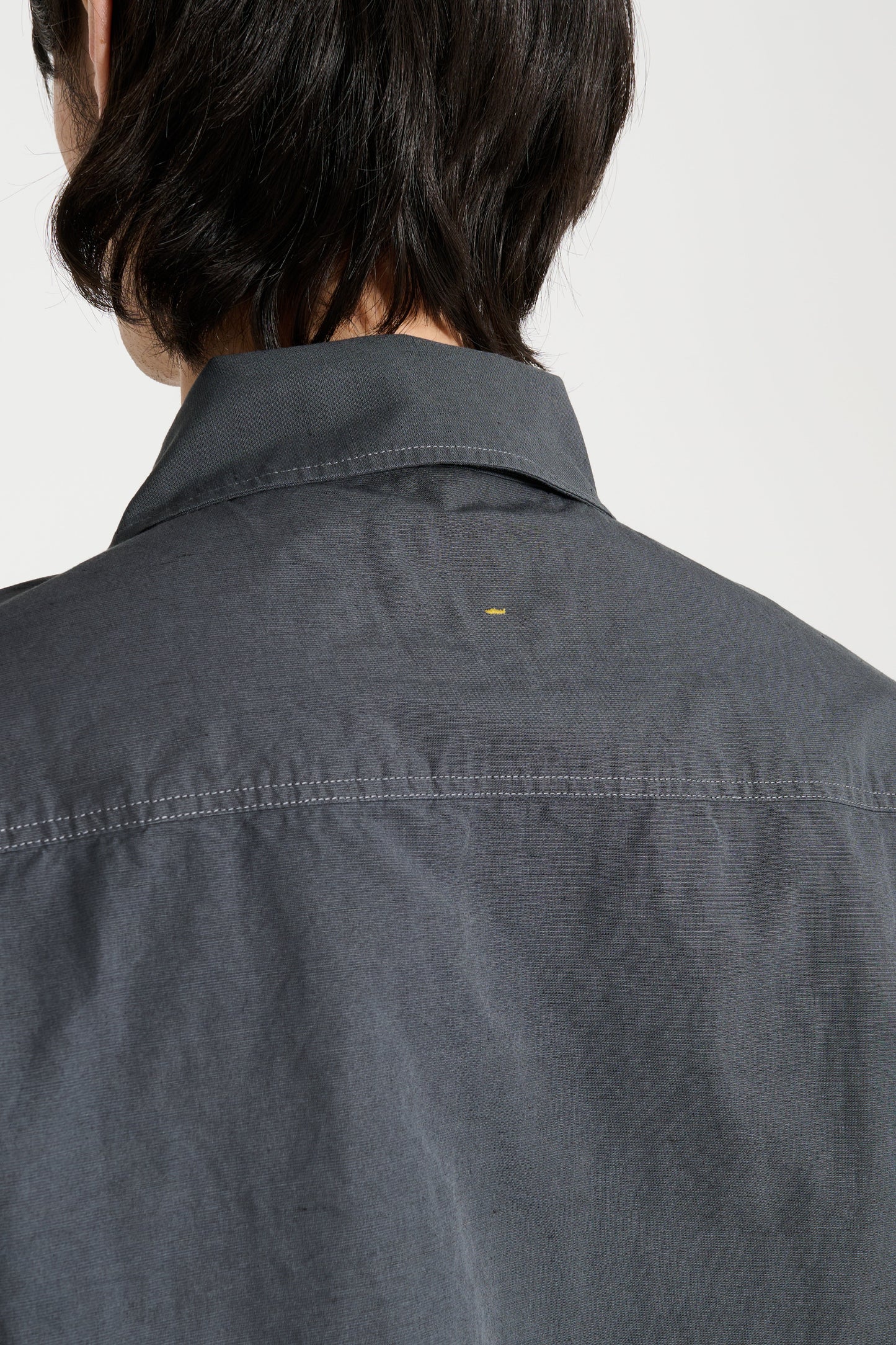 Margaret Howell MHL Storm Flap Shirt Dry Cotton Linen Carbon