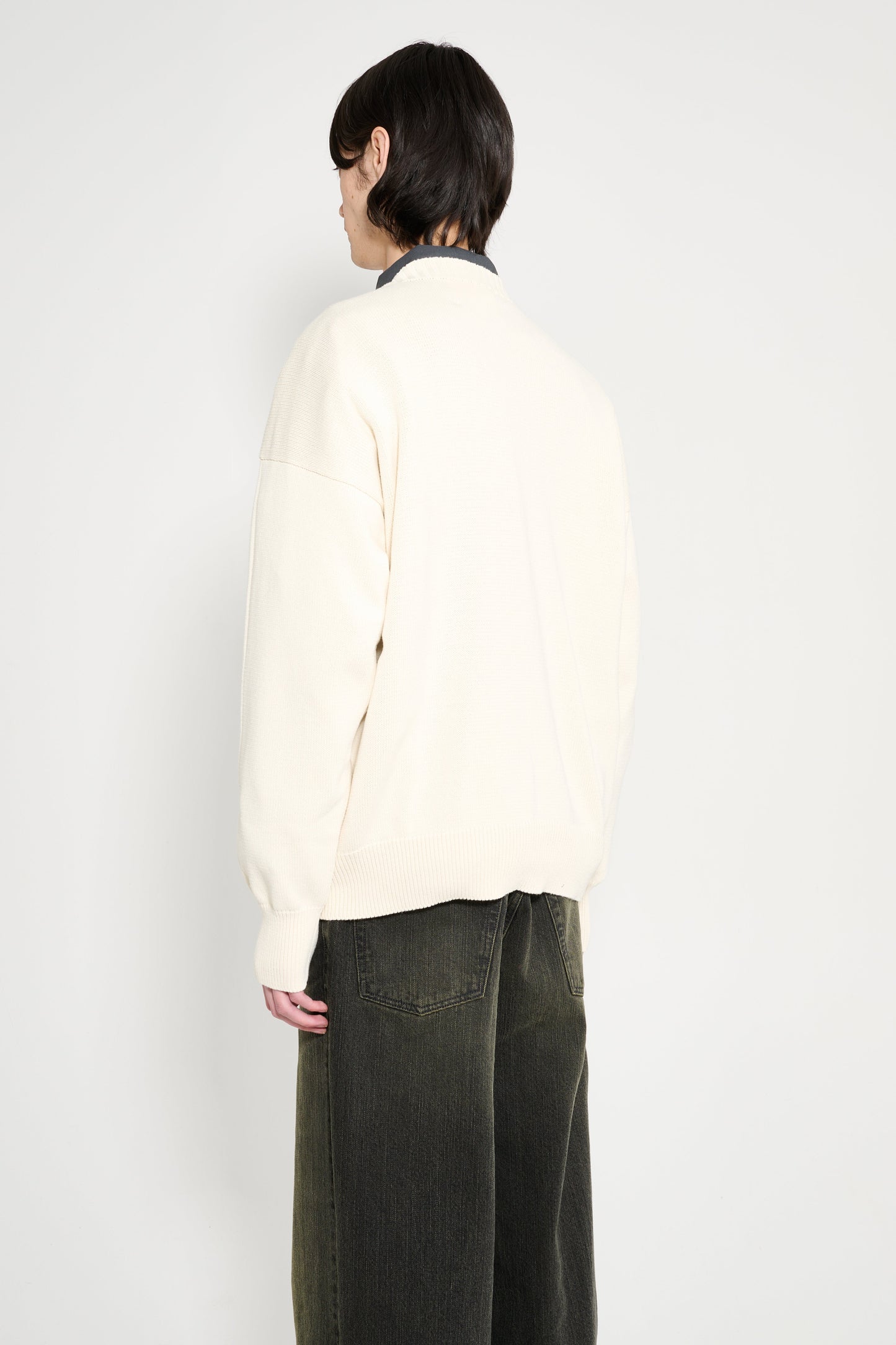 Margaret Howell MHL Cross Over Crew Dry Cotton Ecru