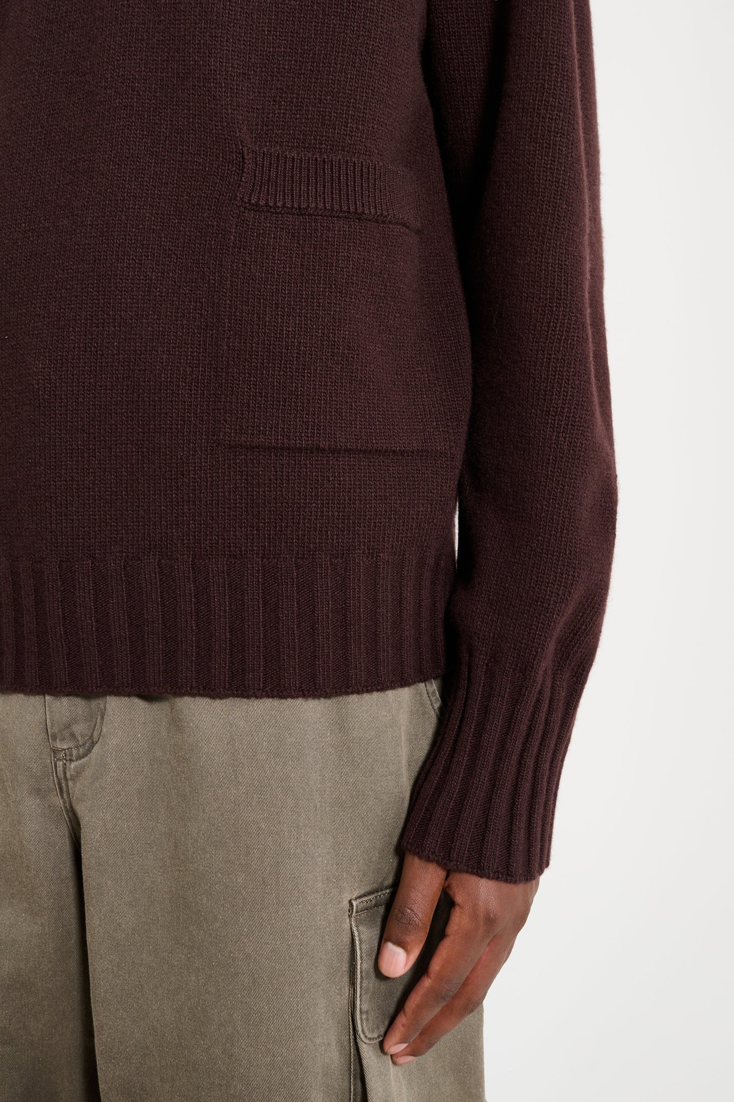 Margaret Howell Single Pocket Crew Geelong Mahogany