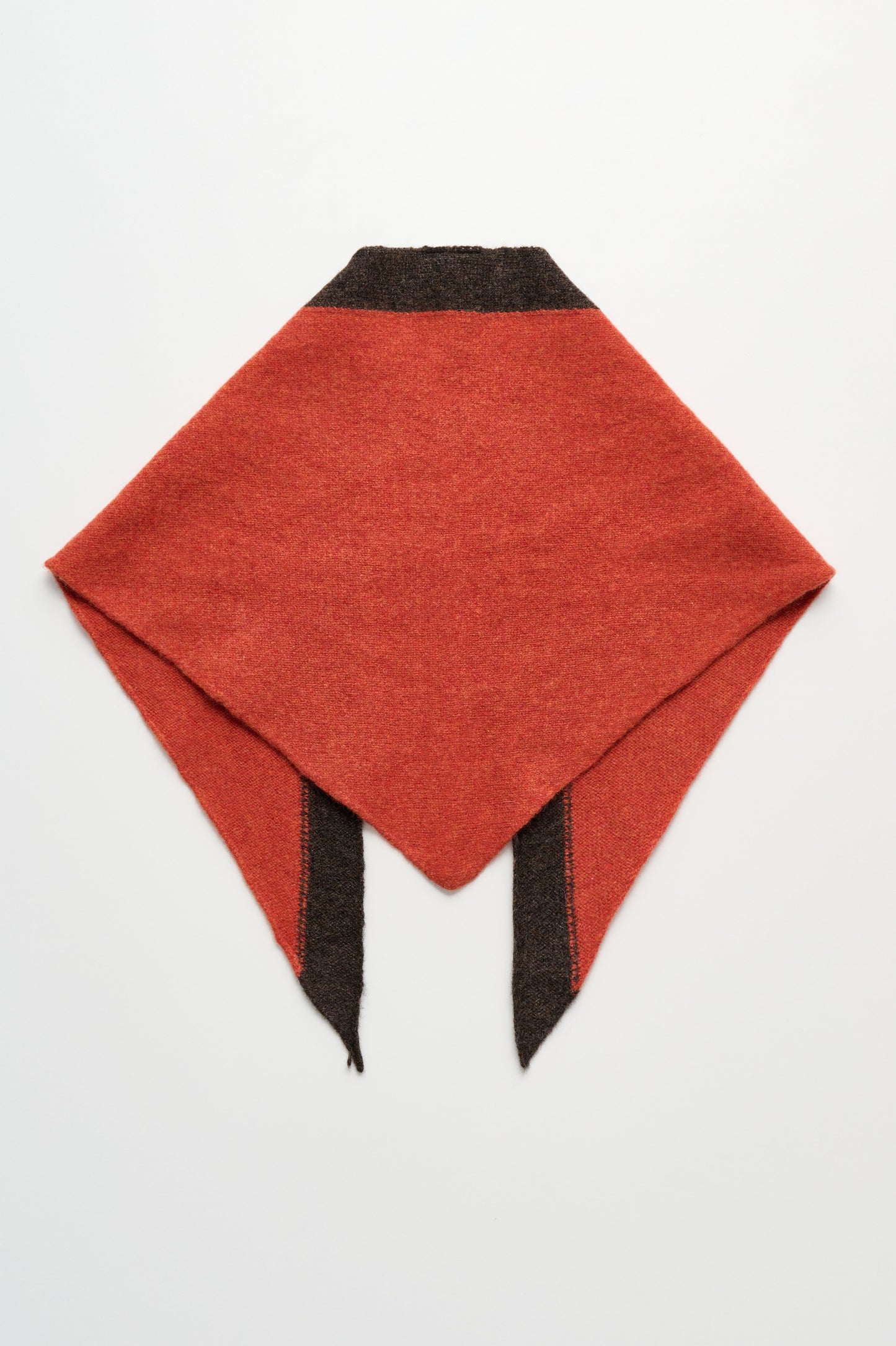 Margaret Howell MHL Tipped Scout Scarf Lambswool Ember / Cocoa