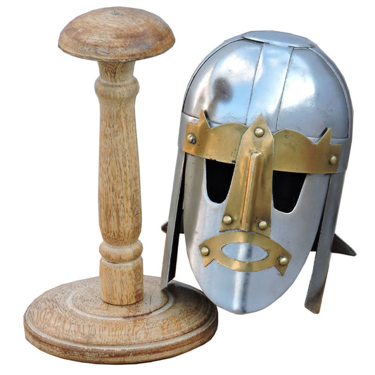 Mini Sutton Hoo Viking Helmet With Display Stand