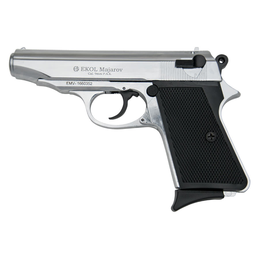 Majarov Semi Automatic Blank Firing Gun Chrome Finish