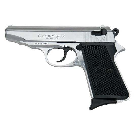 Majarov Semi Automatic Blank Firing Gun Chrome Finish