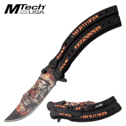 Mtech Pocket Knife Spring Assisted Knife Crouching Tiger Blade