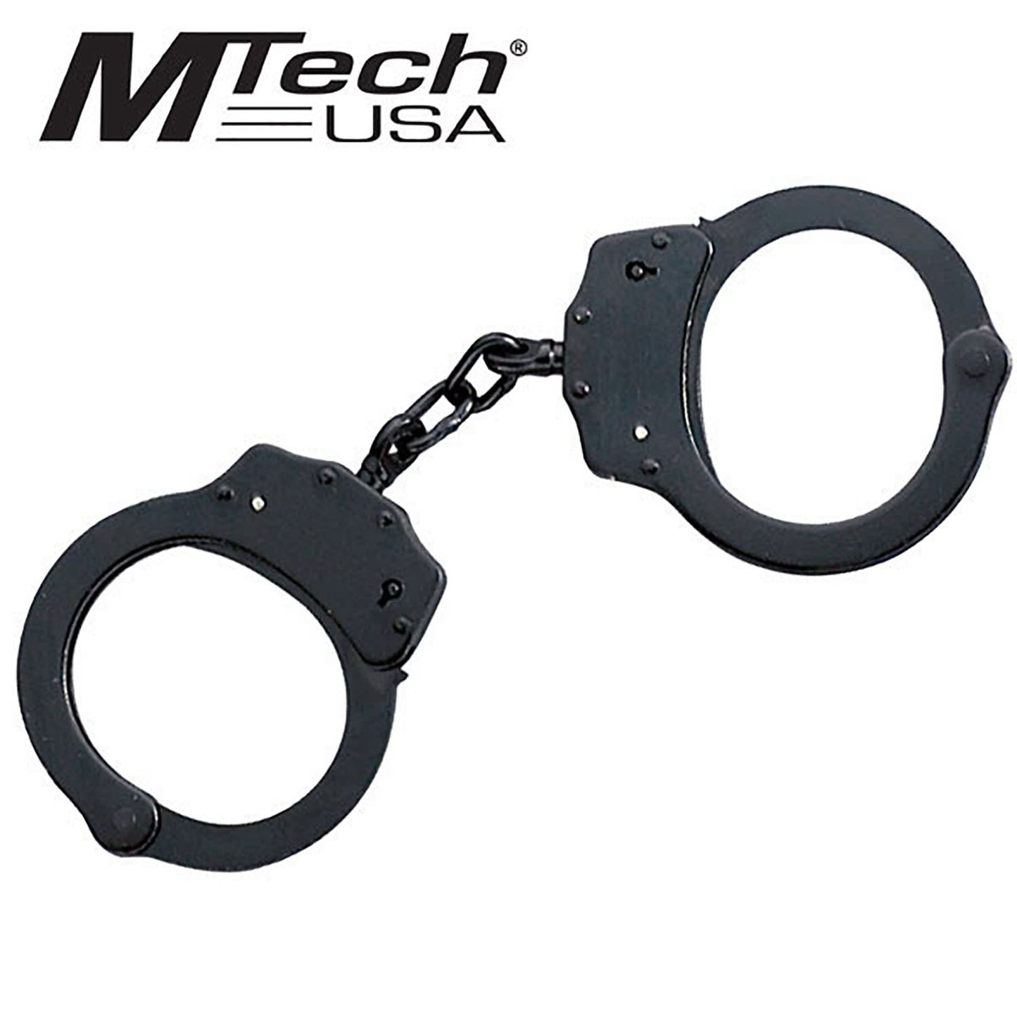 MTech Tactical Black Carbon Steel Handcuff Double Locking + 2 Keys