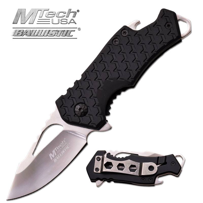 MTech USA 3 Inches Assisted Opening Folder With Black Fiber Handle - TOPHATTER'S ARMORY DEALS