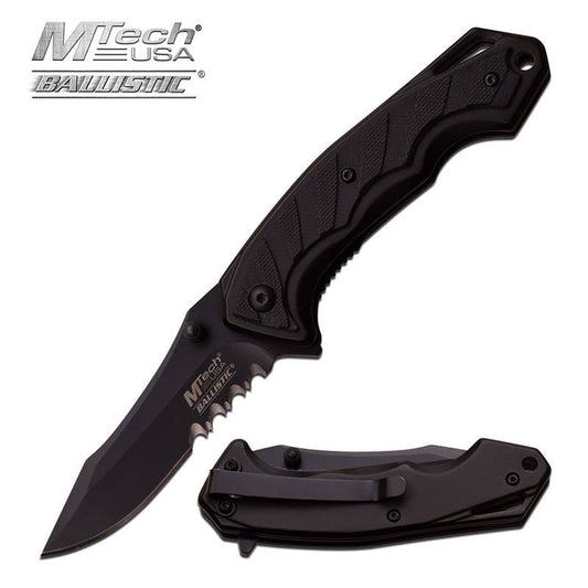 4 Inch Closed MTech USA Black Spring Assisted Knife