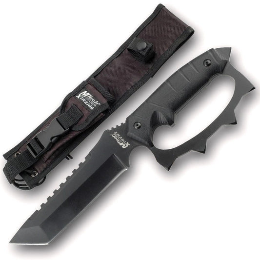 Tactical Knife Mtech 5.5" Tanto Blade Combat Fight Knuckle Guard