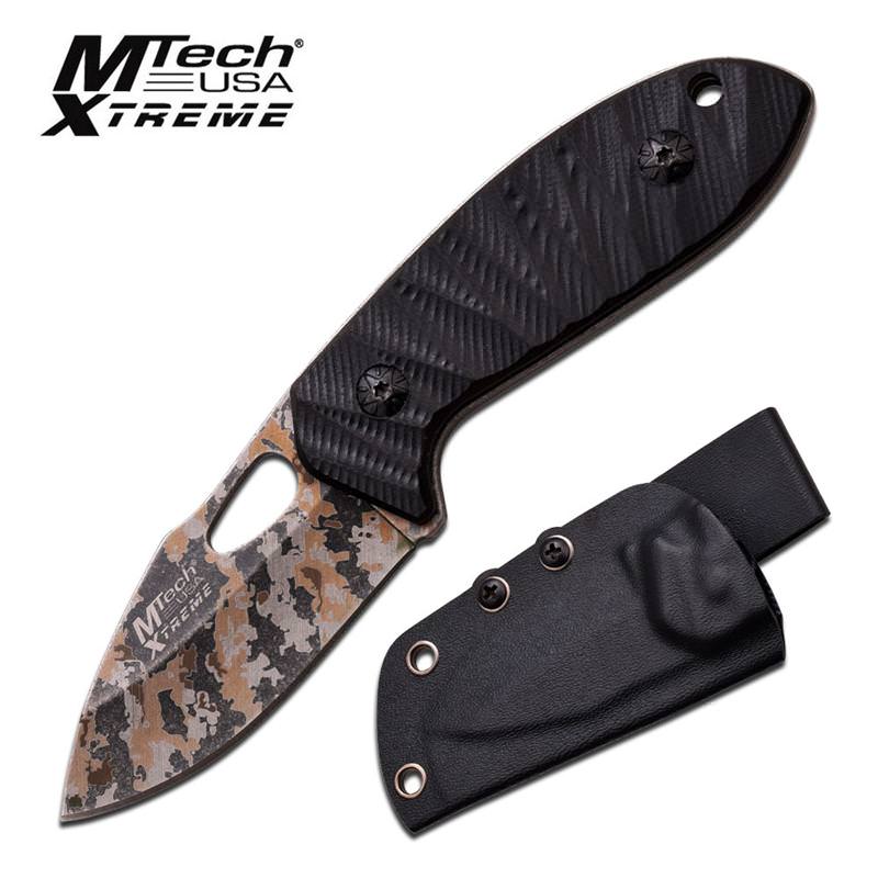 MTech 6.1" Tactical Full Tang Combat Hunting Knife Digital Camo Blade